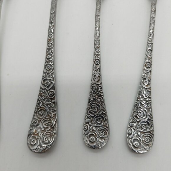 Vintage EPIC Stainless Flatware 4 Serving & 2 Dinner Spoons Lot Of 6 EPS18 - Picture 3 of 8